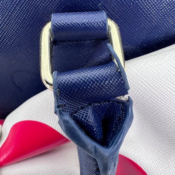 Walt Disney Boutique Handbag Purse Minnie Mouse Polka Dot White Bow Navy Blue - Picture 13 of 16